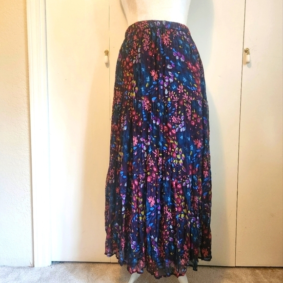 VINTAGE FLORAL TIERED SKIRT KRAZY KAT SIZE SMALL - Picture 1 of 7